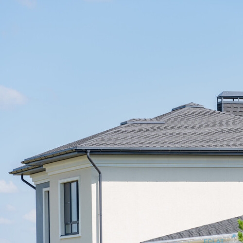 Shingles texture - close up view of asphalt roofing shingles