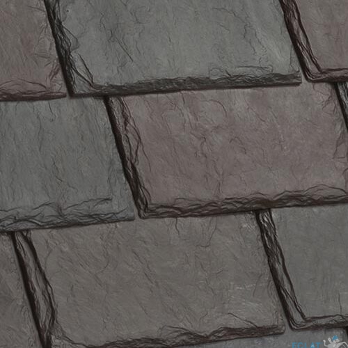 overhead view of a slate roofing system