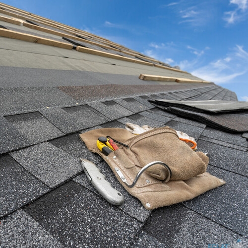 installation of composition shingle roofing
