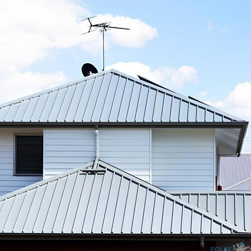 home with a metal roofing system